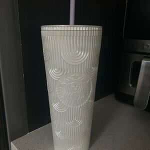 Starbucks White Textured Tumbler